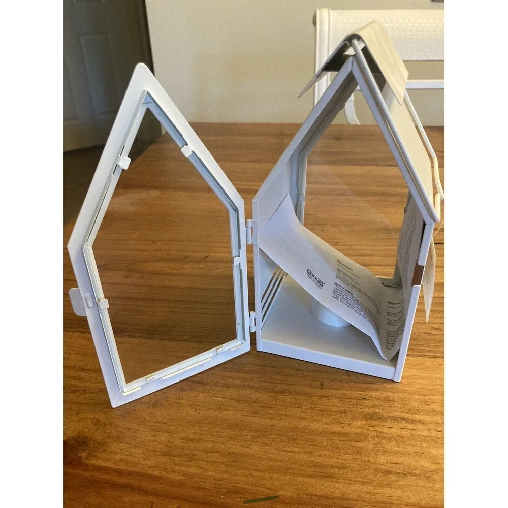 IKEA Sommar 2019 White Metal House Tea Light Lantern 304.183.08 NEW